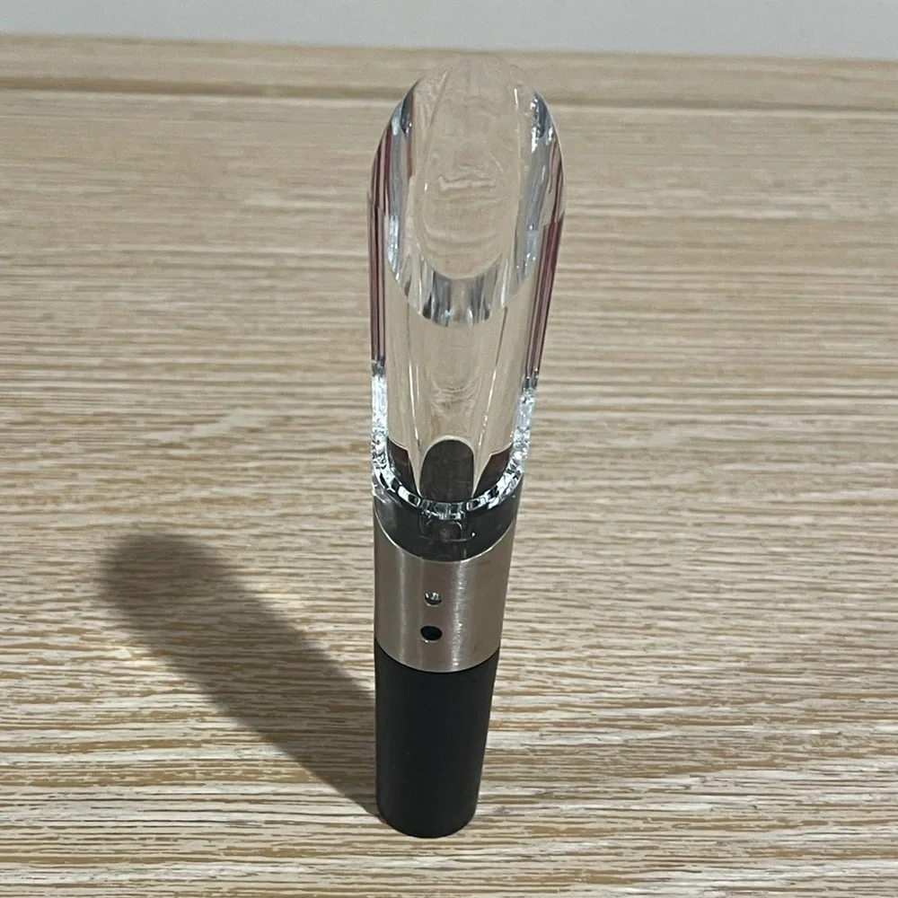 Wine Aerator Pourer with Black and Silver Finish